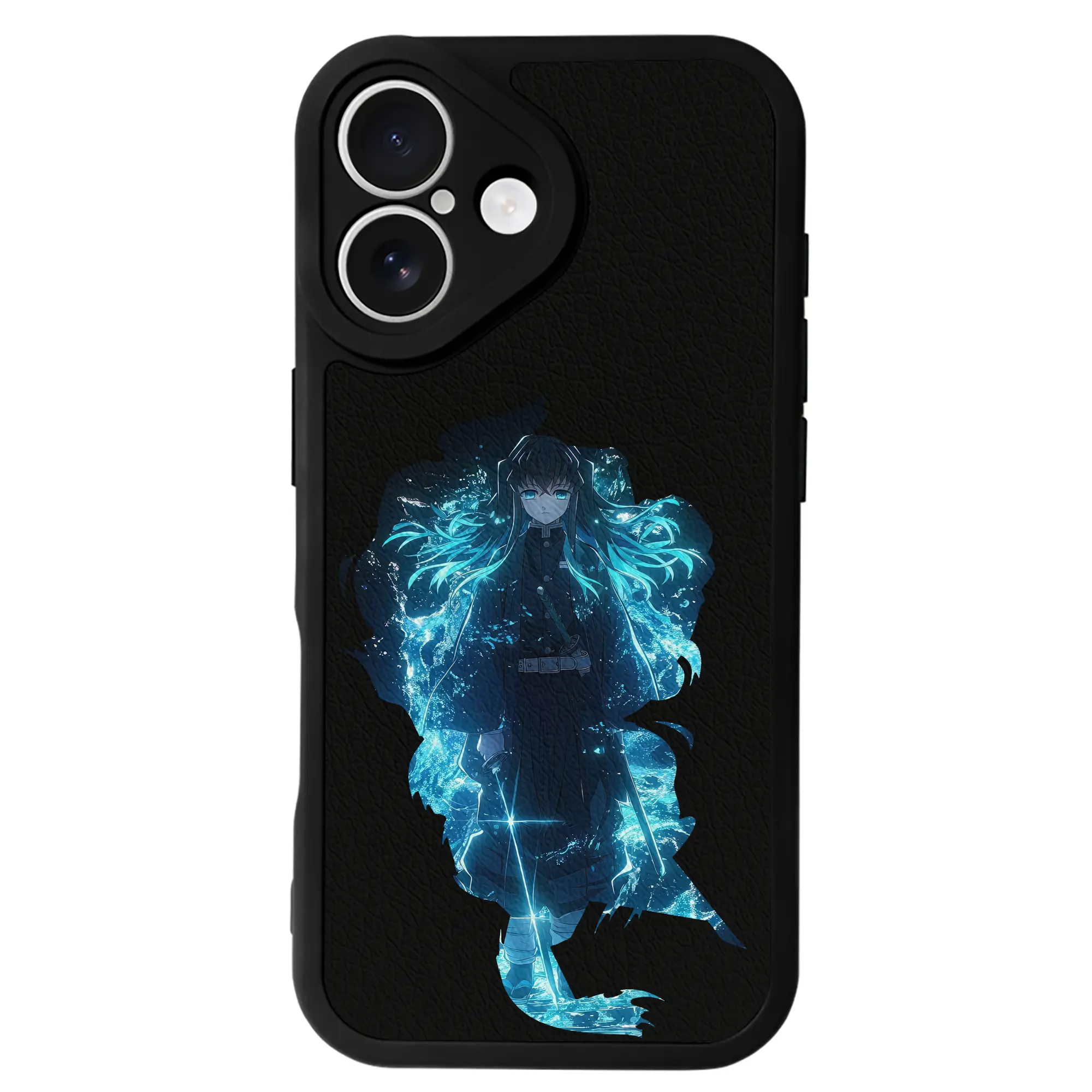 鬼滅の刃 グッズ,時透 無一郎 - IPhone 16シリーズ対応 ・ シリコンスマホケース ・ レザー調 ・ 高精度フィット ・ 耐衝撃 ・ ワイヤレス充電対応 ・ 精密カット